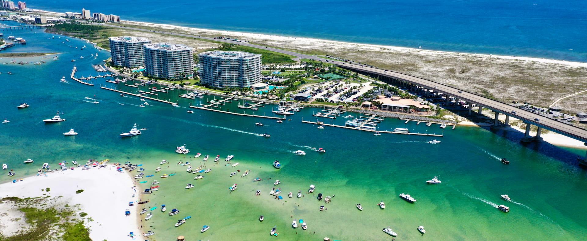 Aerial view of Orange Beach
